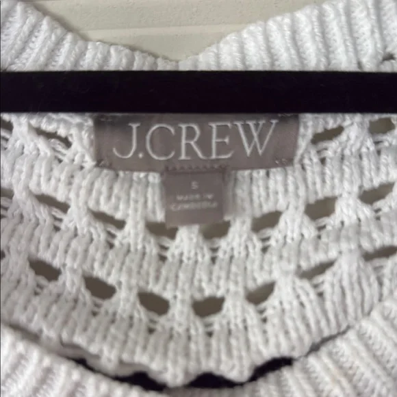 J. Crew White Cardigan Sweater with Textured Knit - Picture 2 of 3